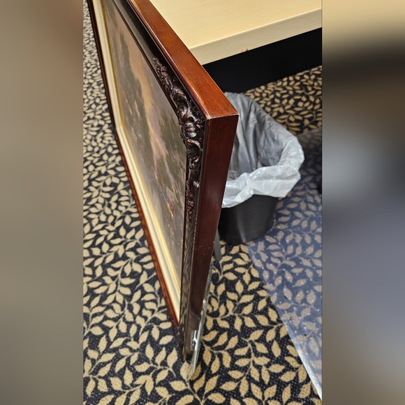 STUNNING THOMAS KINKADE CARMEL SUNSET on the ocean painting - Picture 4 of 16